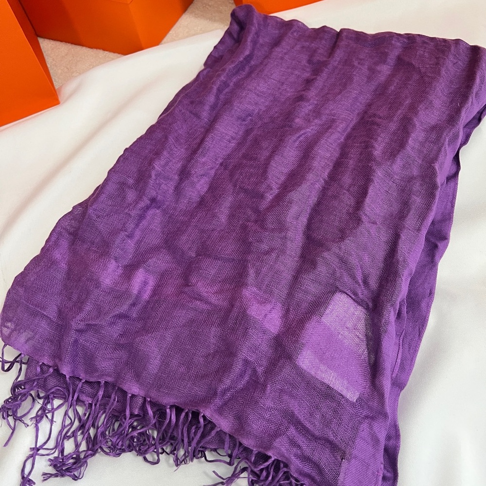 Nordstrom Rich Purple Textured Scarf